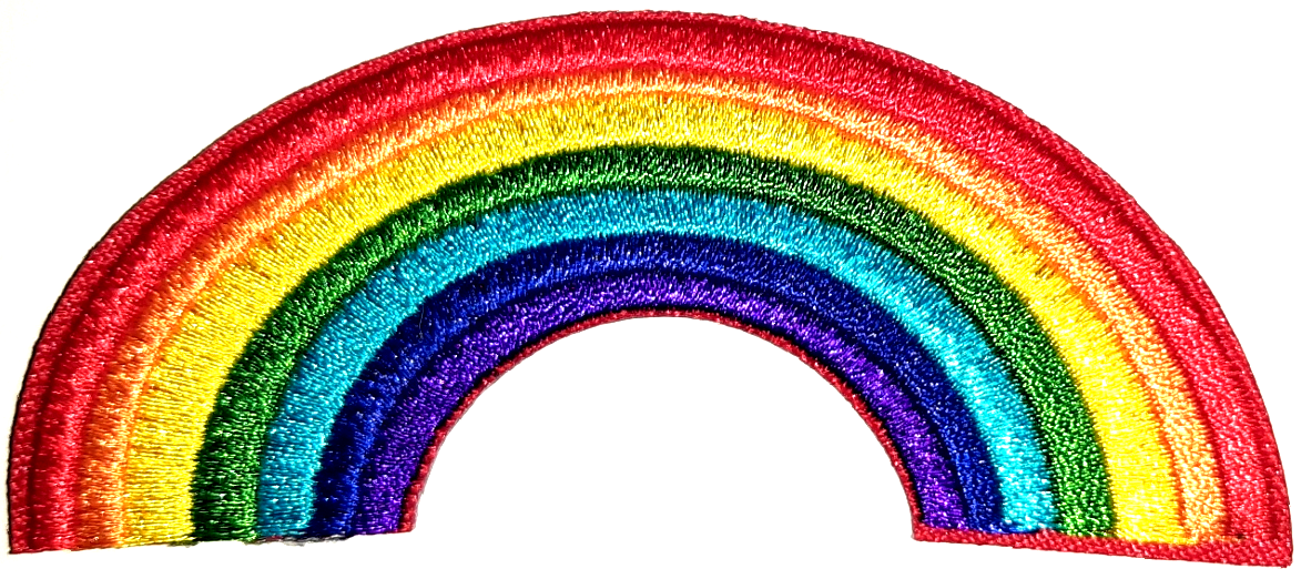 PRIDE RAINBOW TYGMÄRKE 88x38mm