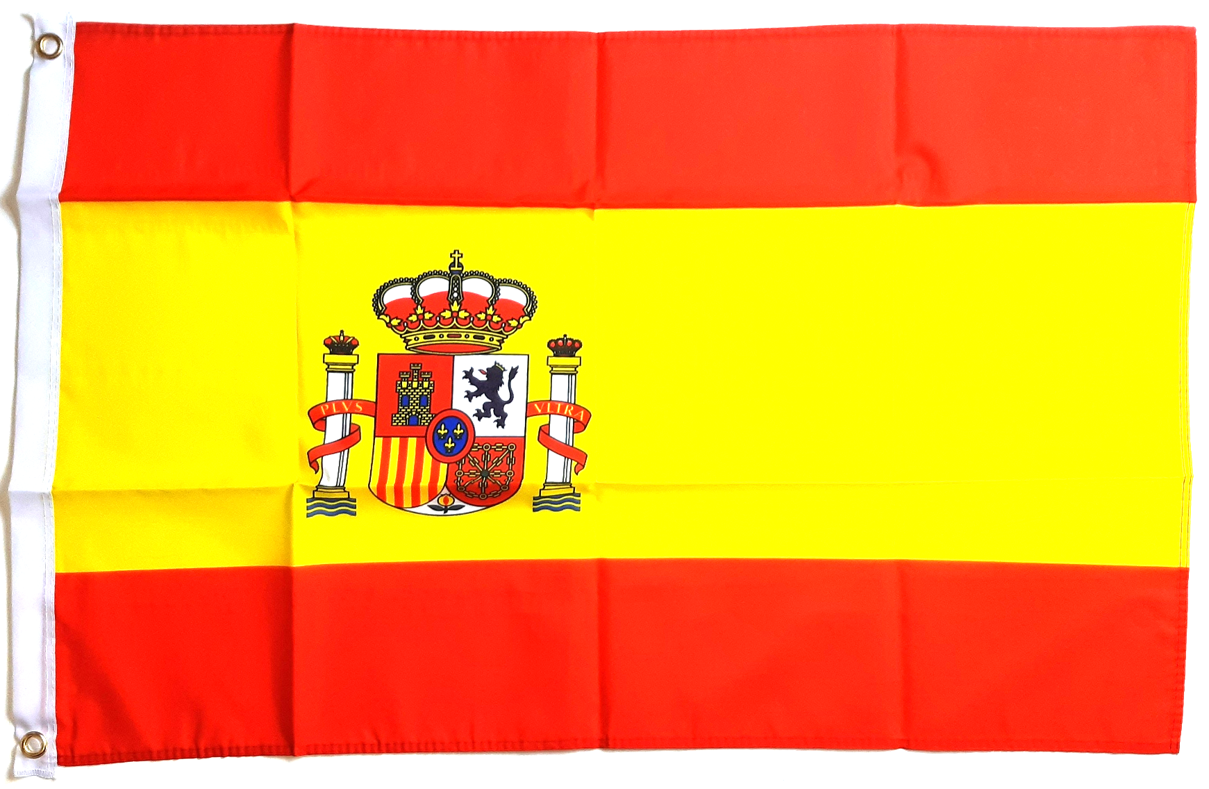 SPANIEN FLAGGA MED STATSVAPNET 90X60CM