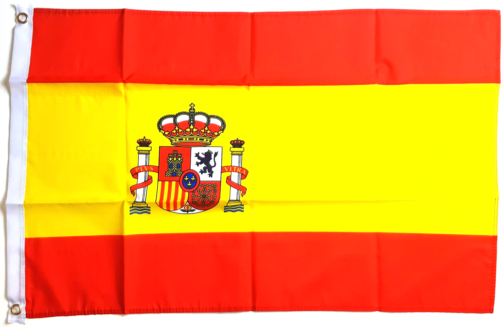 SPANIEN FLAGGA MED STATSVAPNET 150x90CM