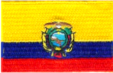 ECUADOR TYGMÄRKE 65x38mm