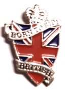 BORN TO RIDE BRITISH PIN 24x18mm