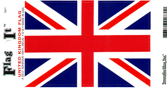 STORBRITANNIEN UNION JACK DEKAL 127X90MM