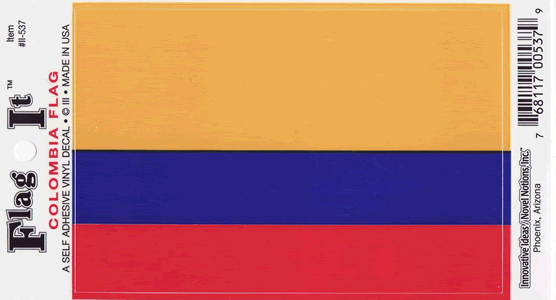 COLOMBIA DEKAL 127X90MM