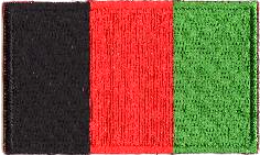 AFGHANISTAN TYGMÄRKE 65X38mm