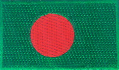 BANGLADESH TYGMÄRKE 65x38mm