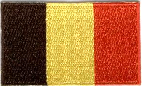 BELGIEN TYGMÄRKE 65x38mm