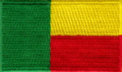 BENIN TYGMÄRKE 65x38mm