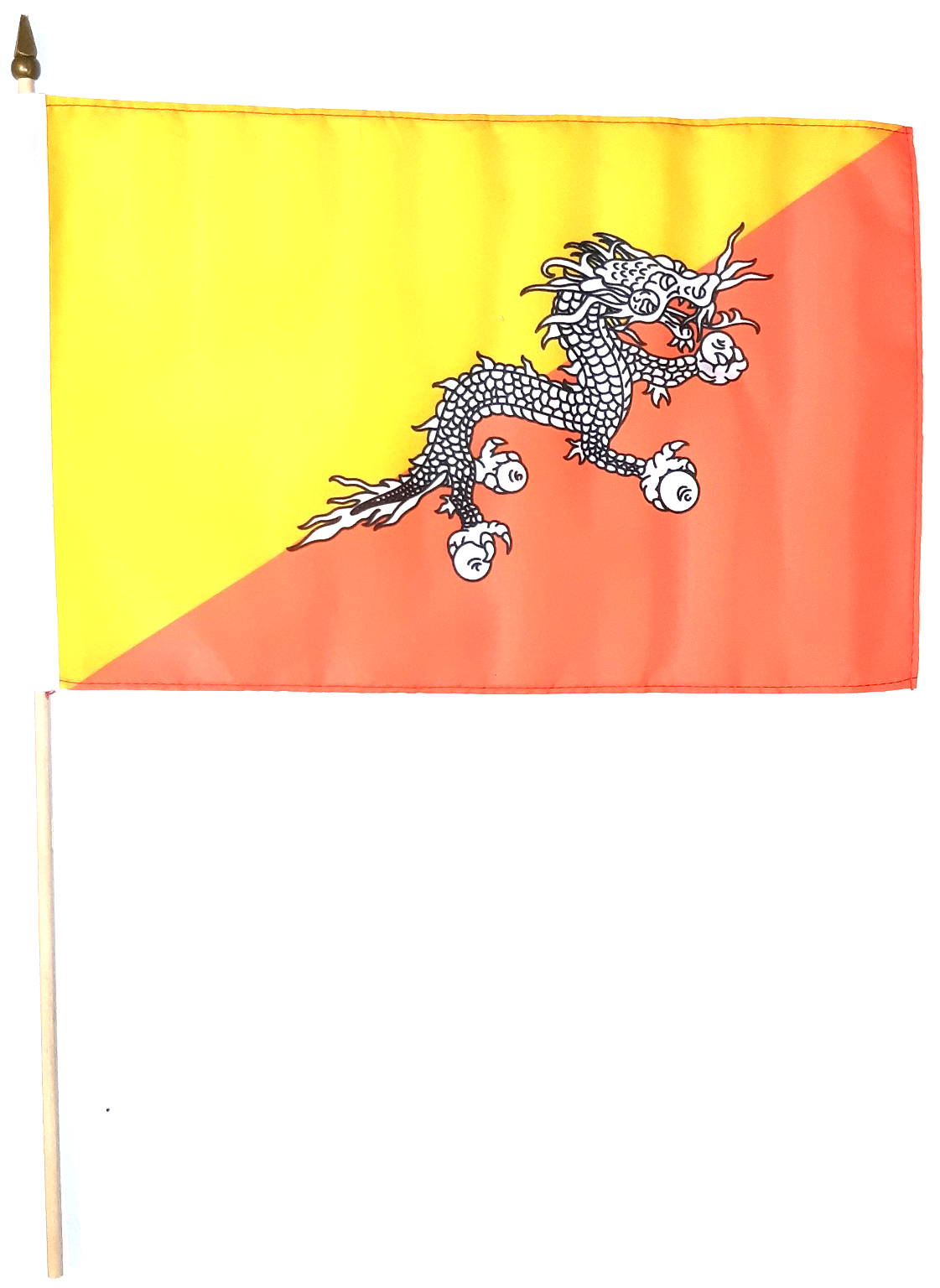 BHUTAN HANDFLAGGA 45X30CM