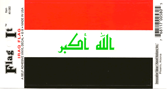 IRAK DEKAL 127X90MM