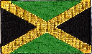 JAMAICA TYGMÄRKE 65x38mm