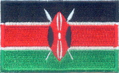 KENYA TYGMÄRKE 65x38mm