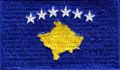 KOSOVO TYGMÄRKE 65x38mm