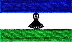 LESOTHO TYGMÄRKE 65x38mm