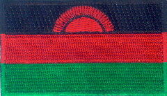 MALAWI TYGMÄRKE 65x38mm