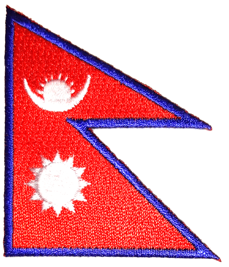 NEPAL TYGMÄRKE 65x55mm