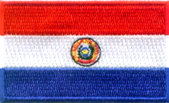 PARAGUAY TYGMÄRKE 65x38mm