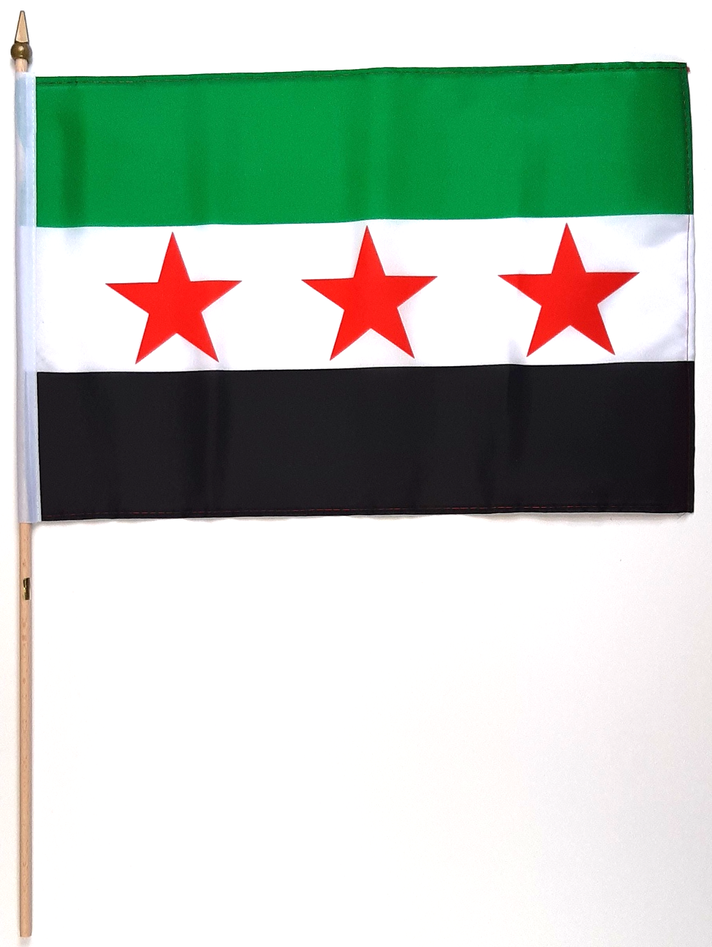 SYRIEN HANDFLAGGA 3 STJÄRNOR 45X30CM