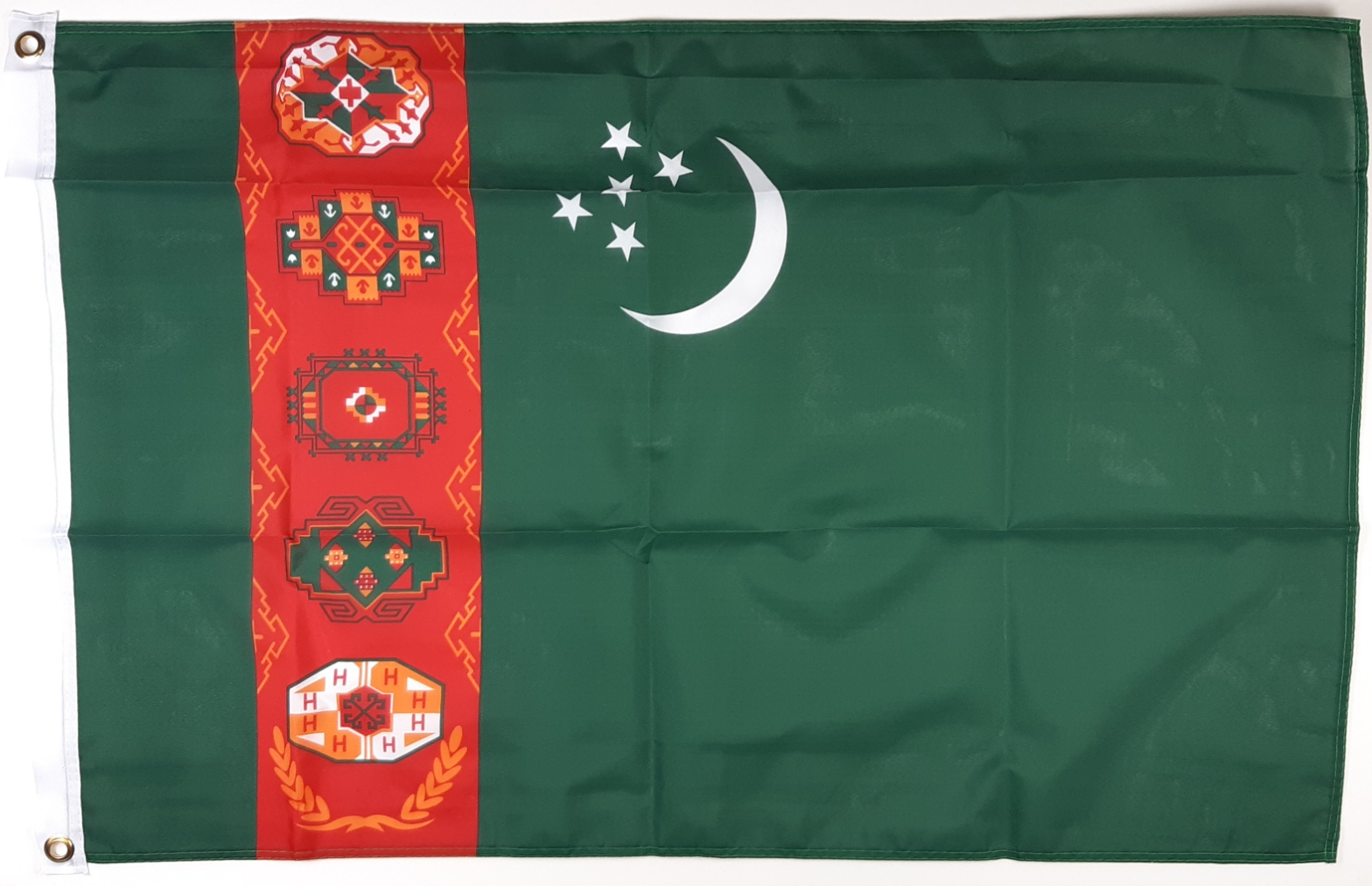 TURKMENISTAN FLAGGA 90X60CM