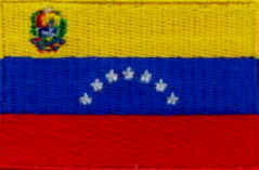 VENEZUELA TYGMÄRKE 65x38mm 7 stjärnor